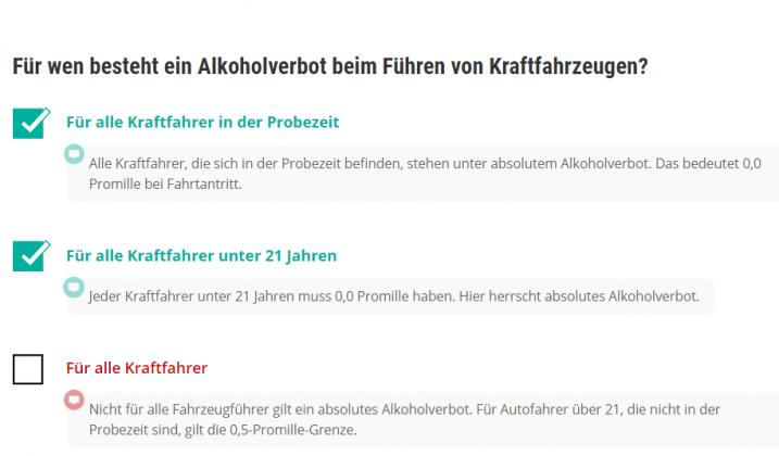 Für wen besteht ein alkoholverbot beim führen von kraftfahrzeugen