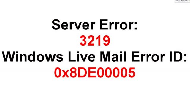 windows live mail error 0x8de00005