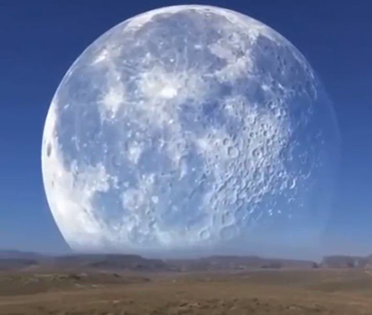 Kuzey Kutbu'nda yükselen ayın viral videosu
